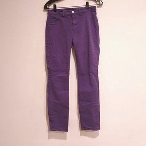 J BRAND Jeans Sz 27 x 28 Color Jeans Skinny Purple Sz 27 #381